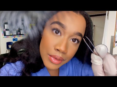 ASMR Getting Something Out Of Your Eye 👀🤏🏽 ASMR School Nurse Role-play