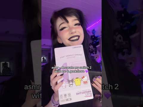 decorate my switch 2 with me & ​⁠​⁠@GeekShare 🫶🏻 #asmrunboxing #switch2 #gamergirl #asmrshorts