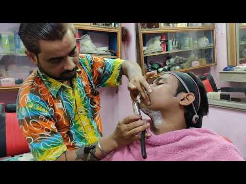 Indian asmr beard shaving and styling by biswajit barber