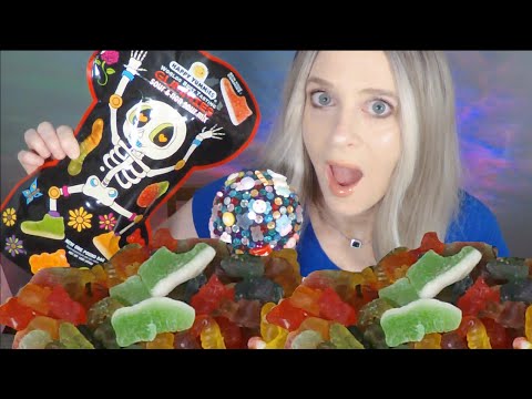 ASMR HUGE Gummy Candy Taste Test | Whispered Food Review #mukbang