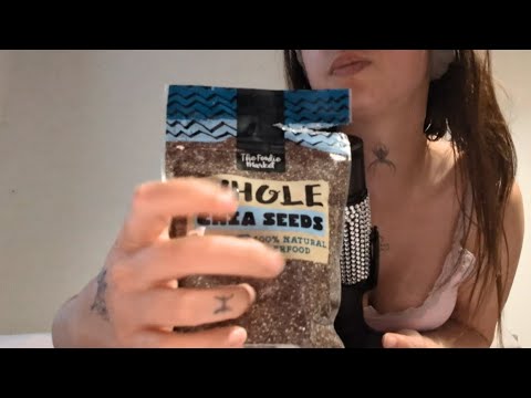 ASMR chia seeds/hotwheels/lip gloss application