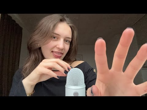 ASMR | mic rubbing/hand movements+ mouth sounds/ inaudible whisper