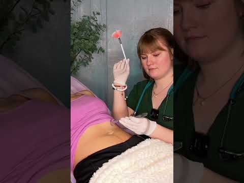 ASMR Stomach Sensory Test🩵 #asmr #asmrsounds #asmrtingles #asmrmedical