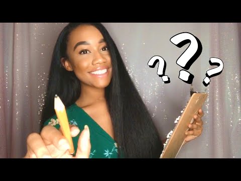 [ASMR] Asking You Personal Questions(writing sounds)(Clipboard tapping)