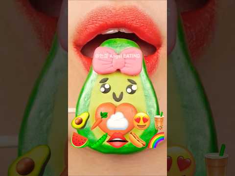 @AngelEATING777 asmr FONDANT EMOJI FOOD 이모지 폰던트 먹방 eating sounds