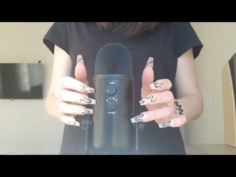 Asmr Mic Scratching - Brain Scratching & Tapping with Rhinestones on Mic | Asmr No Talking for Sleep