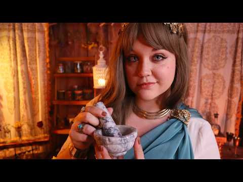 ASMR 🌿 Ancient Greek Apothecary (Soft-Spoken Roleplay) Greek Mythology-Inspired Potions (And Sass)