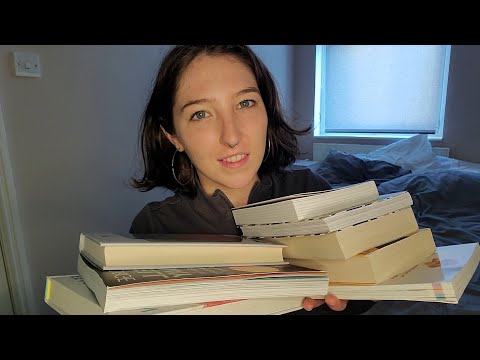 ASMR books I'm donating | whisper ramble & book sounds | decluttering my life | lofi