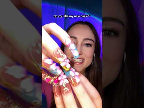 Do you like my new nails?? #asmr #asmrnails