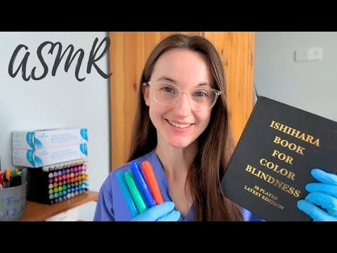 ASMR Eye Exam & Colour Deficiency Test 👁️ Colour Blindness Test, Light Triggers & Doctor Roleplay