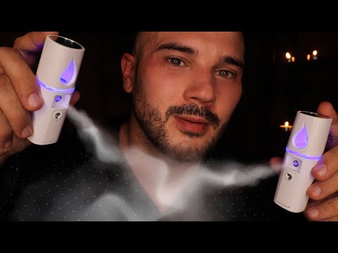 Forehead Massage for Headache ASMR 💆🏻‍♂️ Delicate Touch - Water Mist 💦 for Deep Sleep