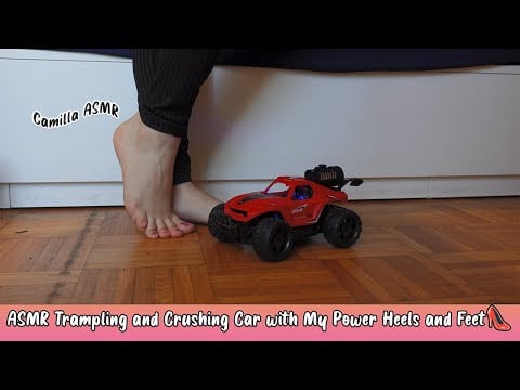ASMR Trampling and Crushing Car with My Power Heels and Feet👠
