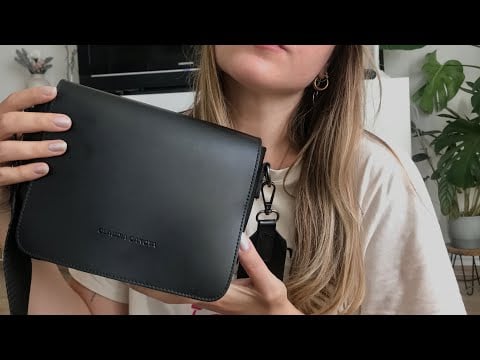 ASMR ✨ - what’s in my purse ? Small leather bag
