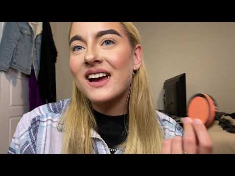 ASMR | sister does your quar makeup (gum chewing)