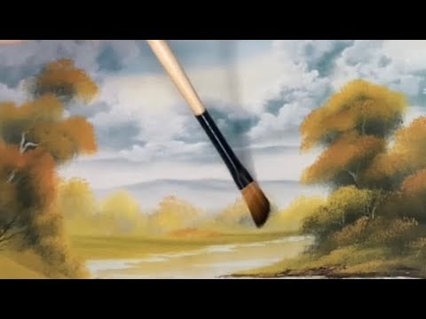Gentle Bob Ross Magazine Flip & Paint Brush Tracing ASMR | Soft Whispering Relaxation