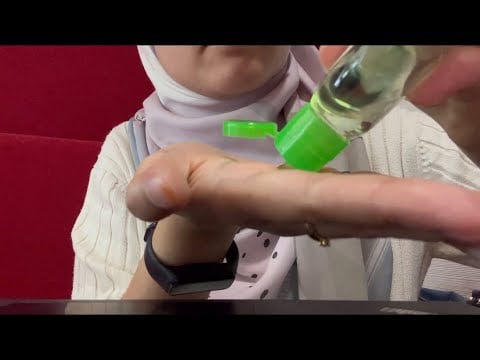 ASMR | Your colleague sanitise your hands (personal attention & hands sound)