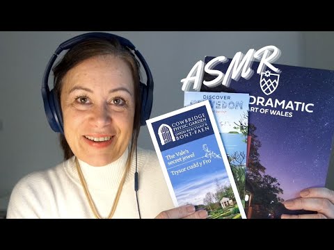 ASMR  Whispered Chat - Welsh Accent. Read with Me - Local Tourist Information Leaflets