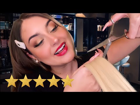 ASMR Deutsch Am besten bewertete Friseursalon 💇🏻‍♀️ 100% realistische Sounds Friseur Roleplay