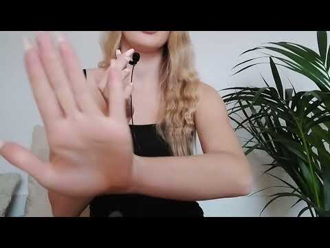 ASMR hypnotising hand movements + tongue clicking 🌻| finger flutters, 'shhh' sounds,..