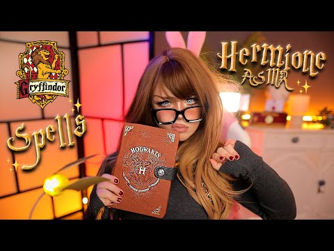 ❤️💛 ASMR HERMIONE SPELLS 💛❤️ ( Wingardium Leviosa, Alohomora & more.. ) * Hermione Cosplay *