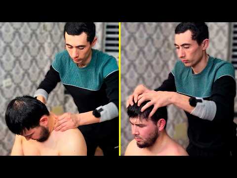 ASMR Massage Therapy: Strong Head, Neck Crack, Shoulder and Face Massage