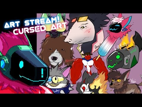 Drawing your OC and Fursona in the most CURSED way possible! || ART LIVESTREAM