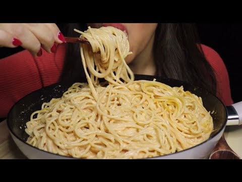 ASMR REALLY CREAMY SPAGHETTI ROSA CHEESY PASTAMUKBANG #asmr #mukbang #pasta #spaghetti #eating #food
