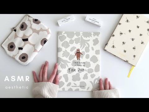 ASMR suomi | Minun vihkot, muistikirjat & koulutarvikkeet - lempparit esittelyssä | asmr stationery
