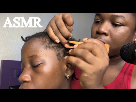 ASMR✨Soft whisper, Hair crust picking, scalp blowing and loosening, Scratches and Ear cleaning 