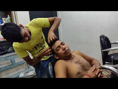Asim barber teaching his student | indian Head and body massage ASMR