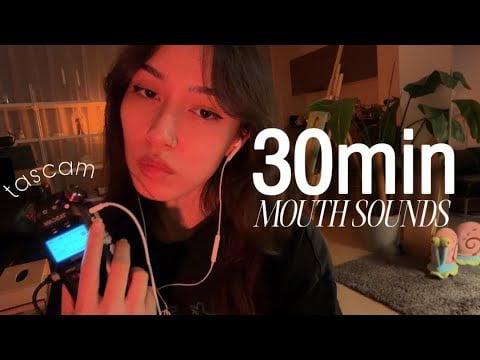 ASMR ☆ Tascam Mouth Sounds + Mic Biting (30mins w/ no mid-roll Ads)