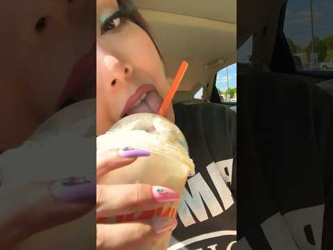 ICED COFFEE ASMR | dunkin donuts coffee drinking sounds