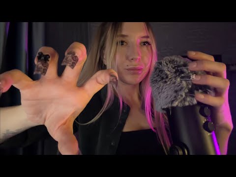 ASMR Массаж и Ветрозащита•Быстрый липкий шепот•Massage and unintelligible whisper