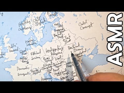ASMR: Every European Country Into Just Two Stereotypes Each | stats & Facts | ASMR map tracing