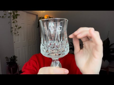 Asmr fast glass tapping on true crystal #shorts