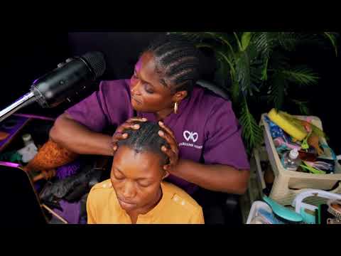 ASMR Fake Spit Painting, Cornrow Indian Head Massage, Deep Scalp Scratching for ultimate sleep 