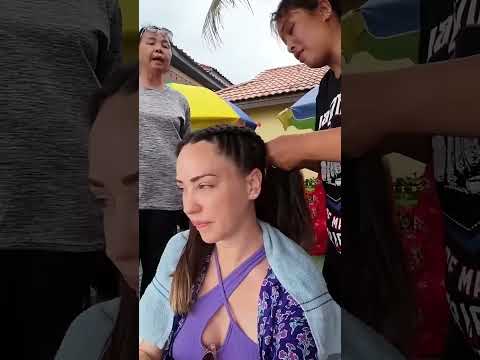 Visitando la isla de Phuket, Tailandia unas mujeres me hicieron unas trenzas #hair #hairstyle #short