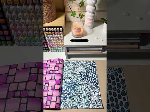 Oddly Satisfying Coloring ASMR 💙 #lofiasmr #coloringpages #satisfyingpatterns #asmrcoloring