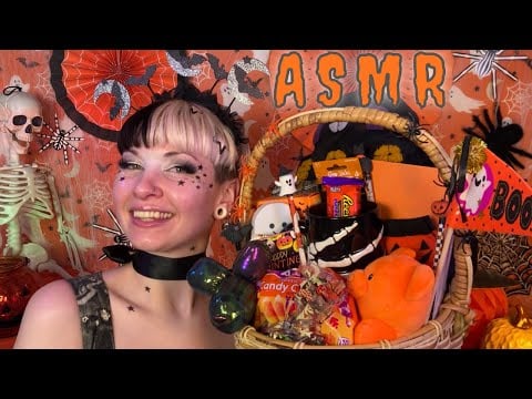 Making YOU a BOO Basket! 👻 Halloween Themed Soft Spoken ASMR for Relaxation, Focus and Holiday Vibes