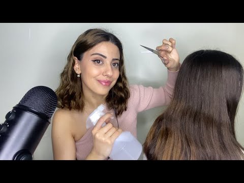 Türkçe Asmr | Kardeşimin Saçlarını Kesiyorum 💆🏽‍♀️✂️ Bakım Yapıyorum | ASMR