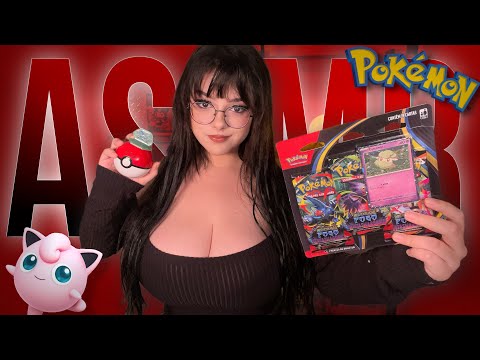 ASMR ABRINDO PACOTES DE CARTAS POKÉMON  (๑• .̫ •๑)⚡️
