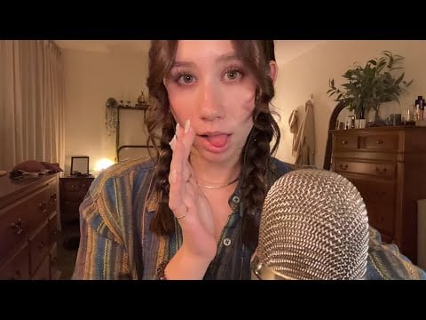 ASMR | Wet Mouth Sounds and Finger Flutters (Reupload)