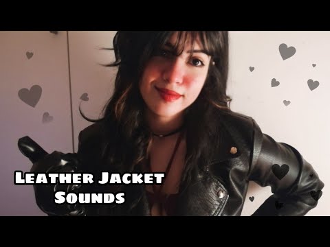 ASMR Leather Jacket & Leather Gloves Sounds 🧤🧥