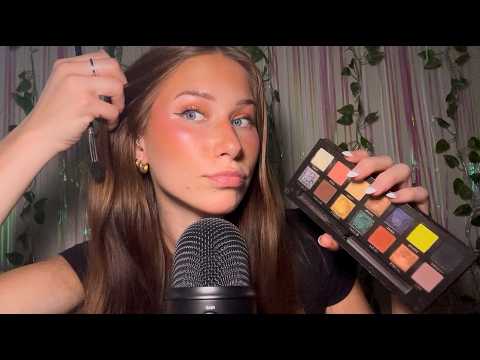 ASMR Doing My Makeup + Rambling About Random Things✨| Close Whispering, Tapping, Relaxing