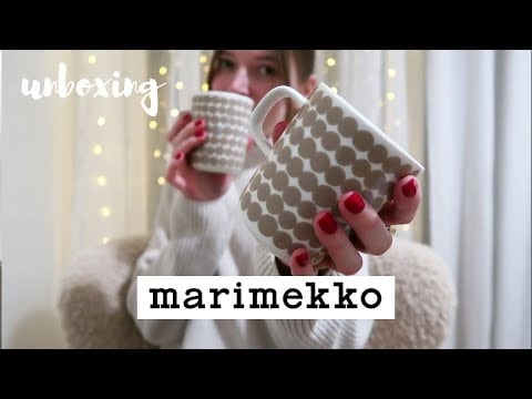 ASMR SUOMI - Marimekko ostokset esittely - ASMR haul Nordic design minimalism