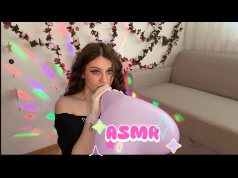 ASMR | Blowing and Popping Balloons ( b2p) + Latex Gloves