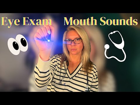 ASMR Eye Exam Mumbling Doctor 💋 Mouth Sounds 😴 SLEEP INSTANTLY