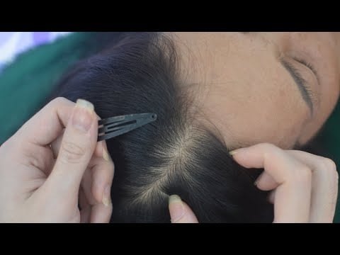 ASMR Real Person Hair Parting & Head Scratch No Talking, Hair Sound For Anxiety Relief