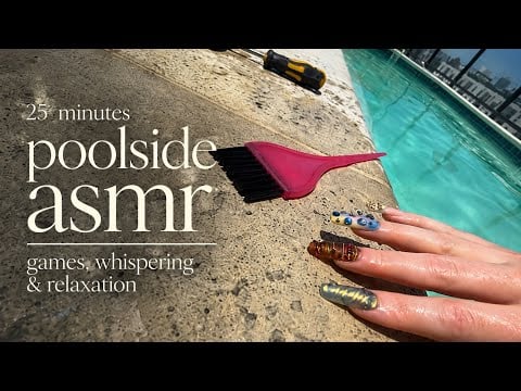 Pool ASMR for Sleep (games, tapping, long nails, random triggers)
