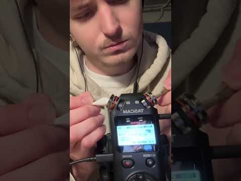 ASMR Ear Cleaning With TASCAM #relax #triggersforsleep #tingles #asmr #asmrtriggers
